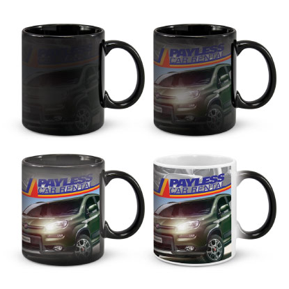 Colour changing coffee mug
