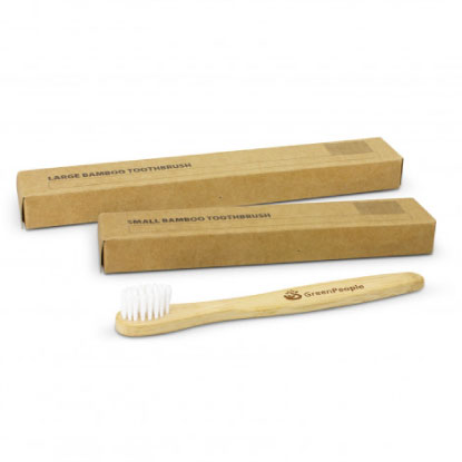 Bamboo tooth brush with laser engraved logo