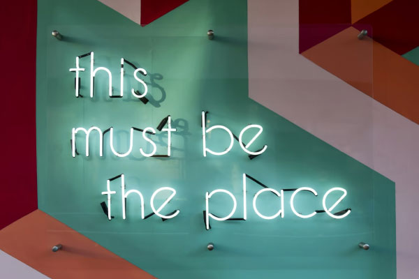 This must be the place neon sign