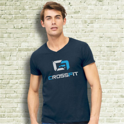 Man wearing crossfit tee shirt