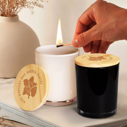 Lighting a promotional candle