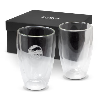 Double wall glass coffee cup sets