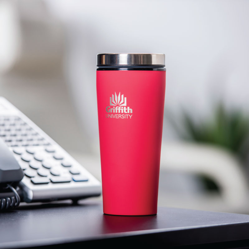 An Insulated Tumbler with a laser engraving