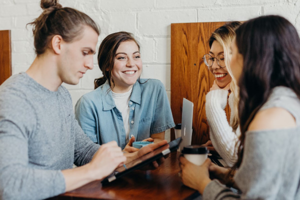 Group of young people smiling