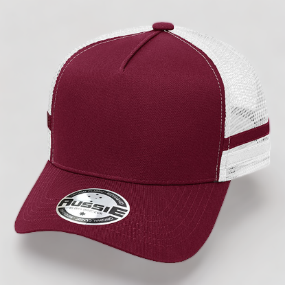 Unbranded Maroon Trucker Cap.