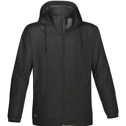 Black 'Better' waterproof jacket with hood
