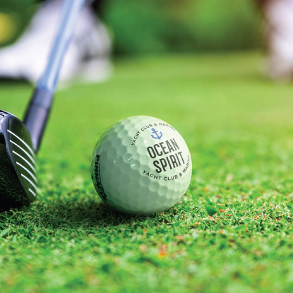 Golf ball with custom print