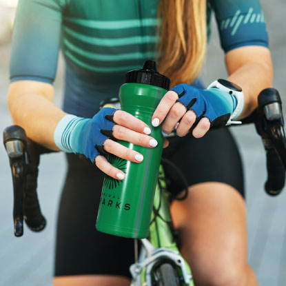 Green promotional sports bottle