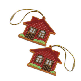 2 Sided Moulded PVC Christmas Decorations