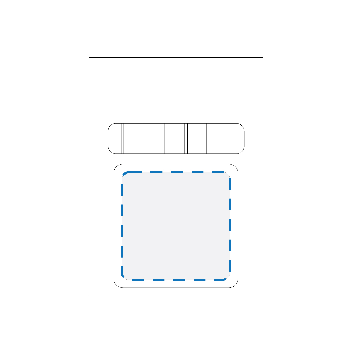 Digital Label Print Decoration Area  (Front)