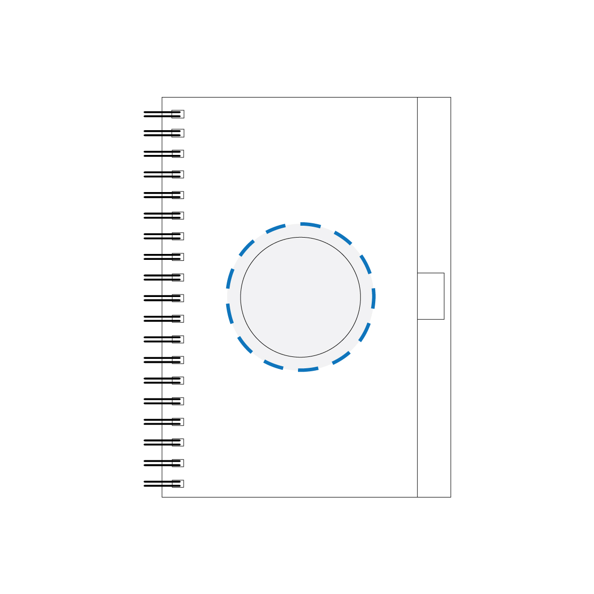 Digital Label Print Decoration Area (Notebook - 45mm Dia.)