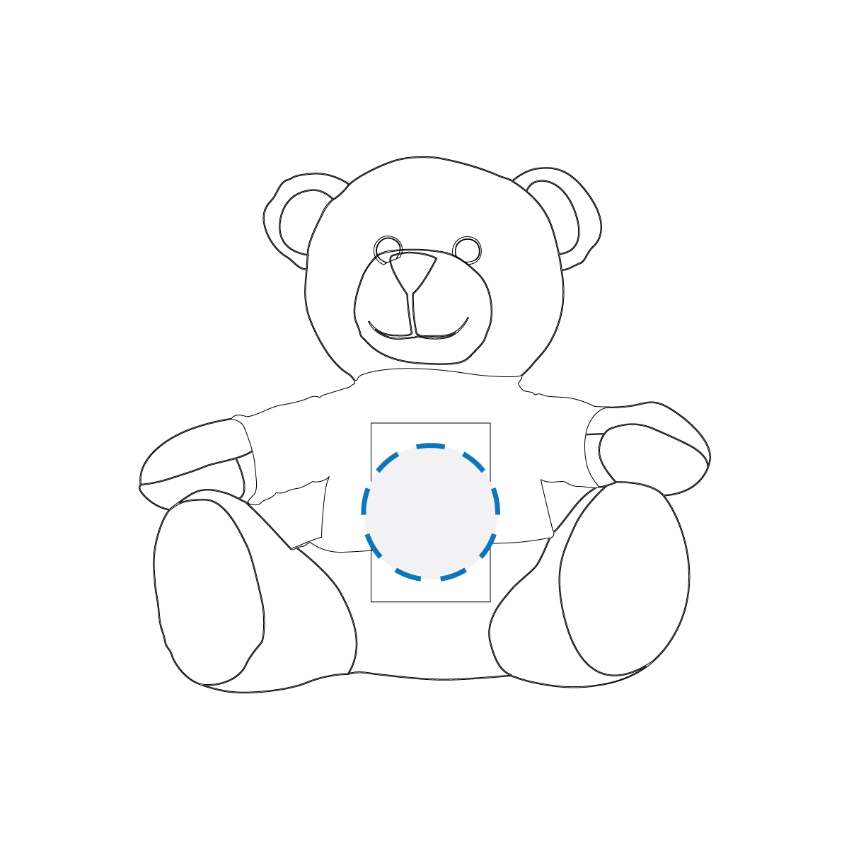 Stomach Patch Print Decoration Area (40mmLx60mmH)