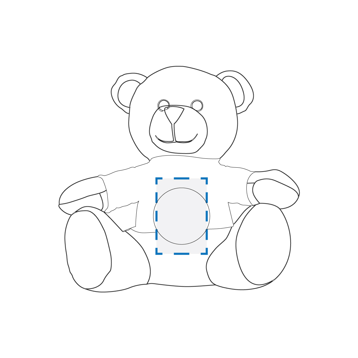 Stomach Patch  Print Decoration Area - Circle 45mm Diameter