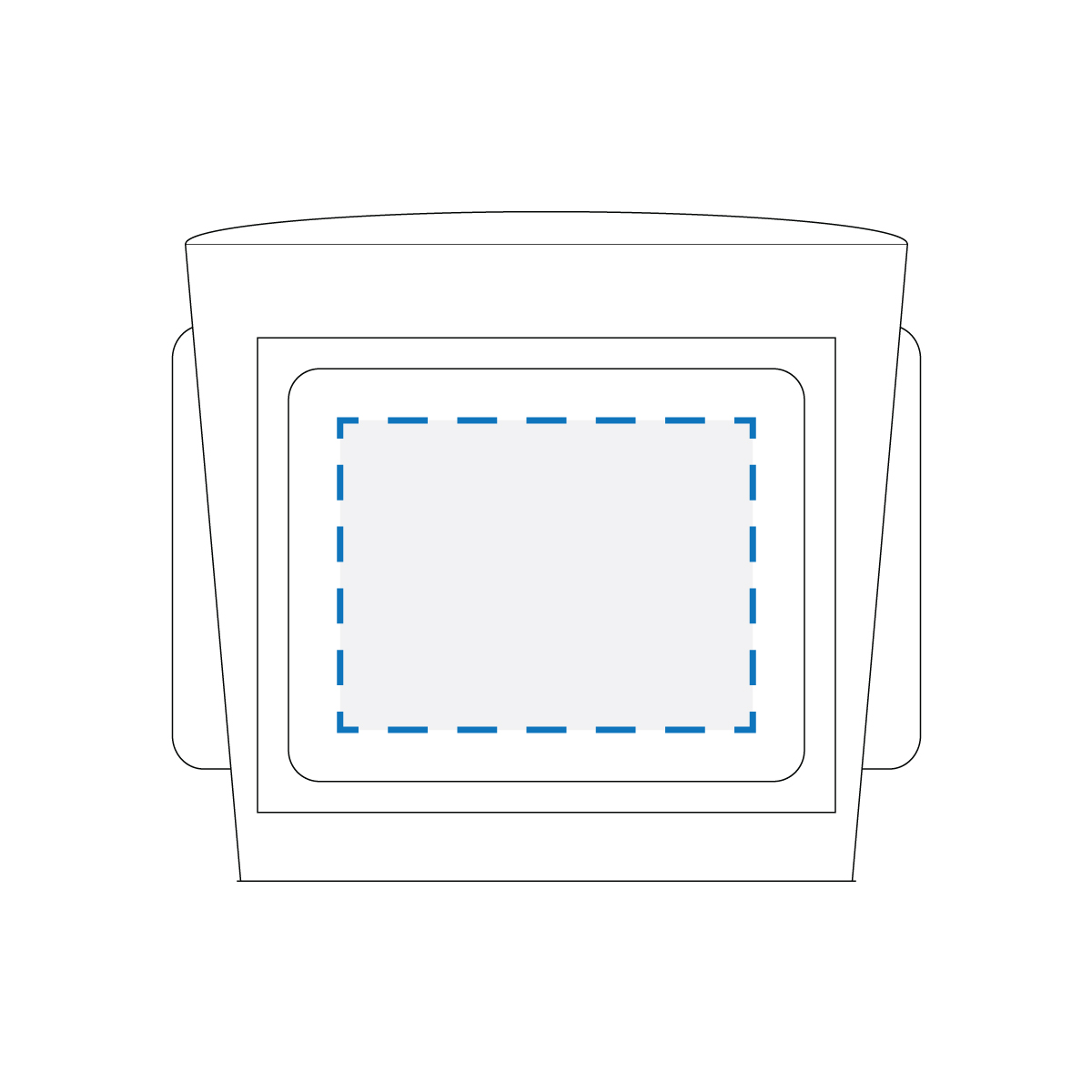 Full Colour Sticker Print Decoration Area (Option 1)