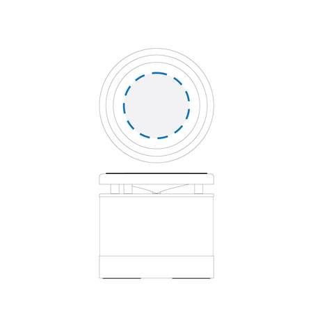 Pad Print Decoration Area (Top of Speaker)