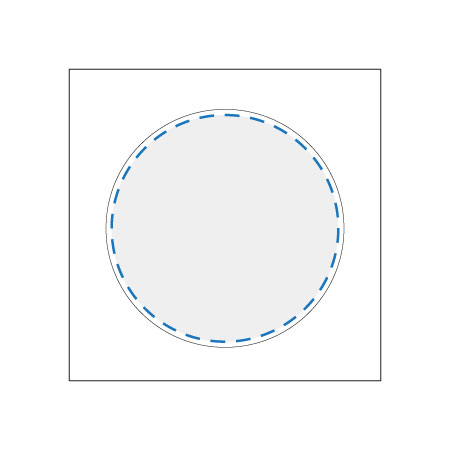Digital Label Circle Decoration Area