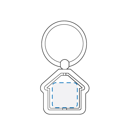 Laser Engrave Keyring Decoration Area