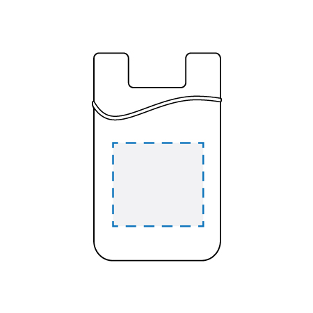 Screen Print Phone Wallet Decoration Area