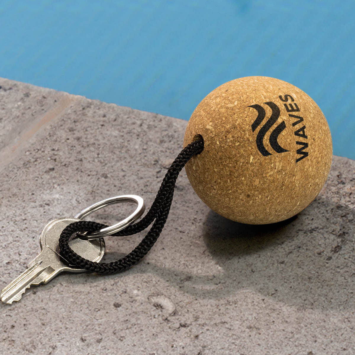 Promotional Round Cork Floating Keyrings | Promotion Products