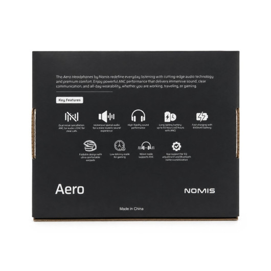 Aero by Nomis Headphones - Back of Box