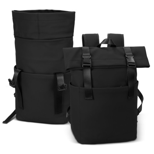ARCHER Soft-Touch Flap Backpack Black