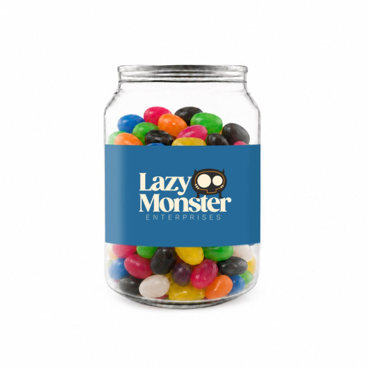 Assorted Jelly Beans in Clear Can 210g - 1 Pos Standard Digital Label 3