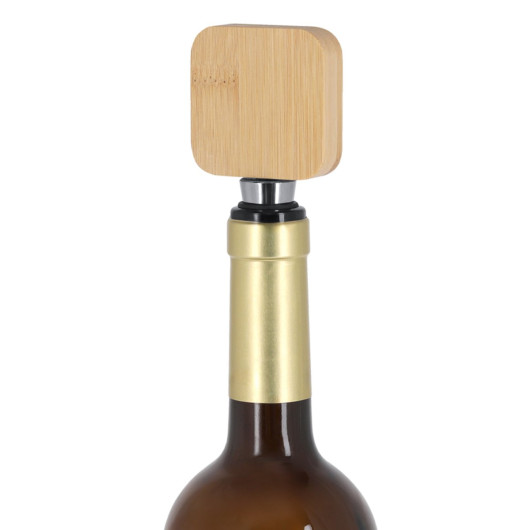 Bamboo Wine Stopper Opener