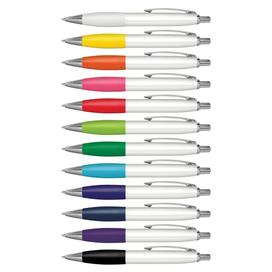Brisbane White Barrel Pens