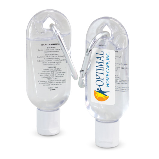 Promotional Carabiner Hand Sanitiser 30mL