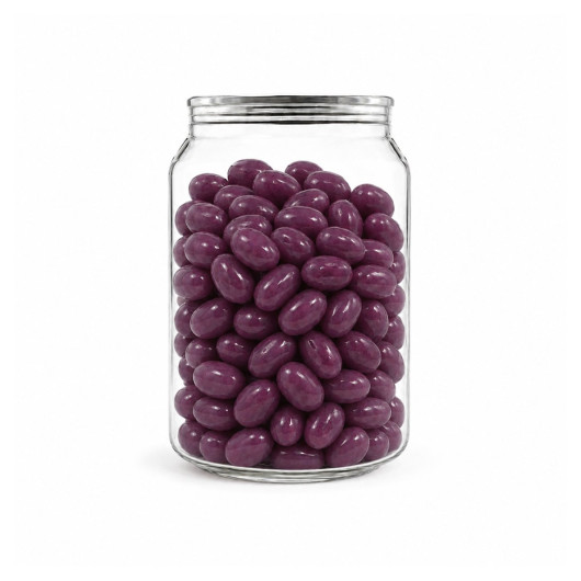 Corporate Colour Jelly Beans in Clear Can 210g - Grape