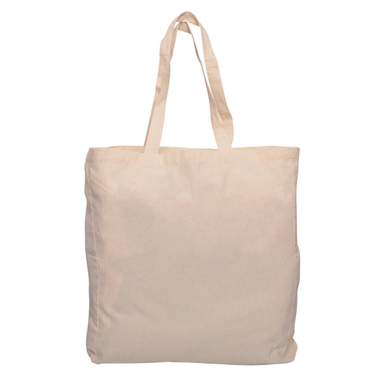 Express Calico Shopping Bags with Gusset