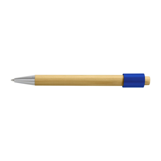 Unwind Bamboo Spinner Pen Natural/Blue