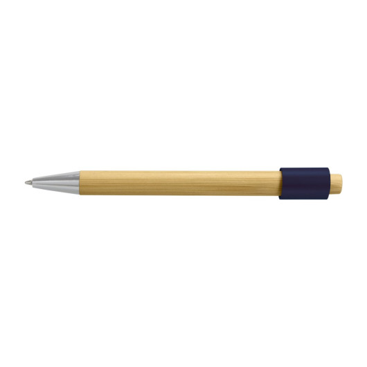Unwind Bamboo Spinner Pen Natural/Navy