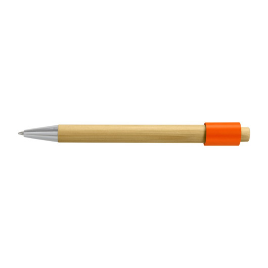 Unwind Bamboo Spinner Pen Natural/Orange