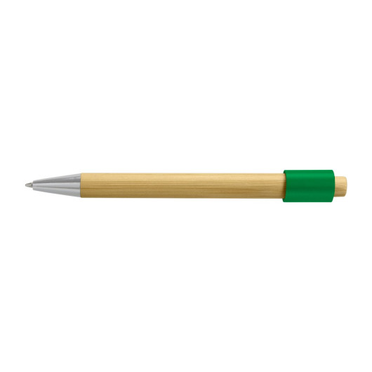 Unwind Bamboo Spinner Pen Natural/Kelly Green