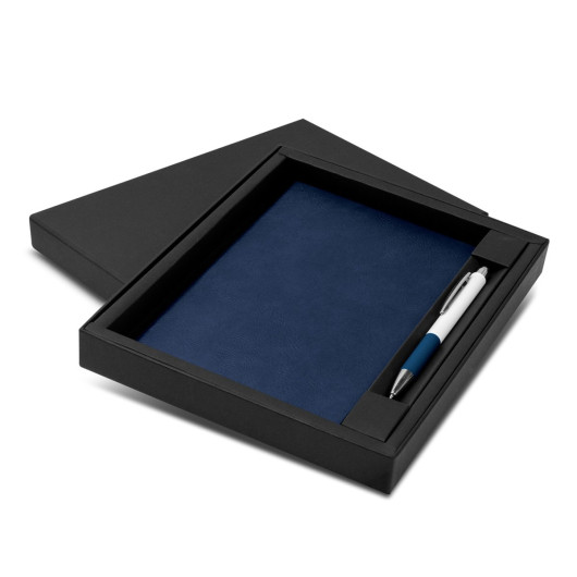 Genoa Notebook and Pen Gift Set Dark Blue