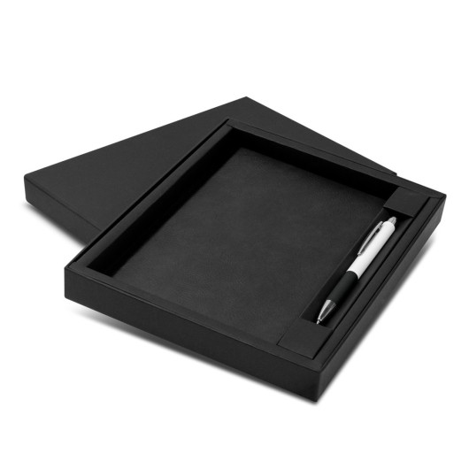 Genoa Notebook and Pen Gift Set Black