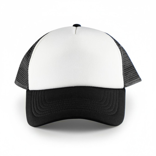 White Front 5 Panel Trucker Mesh Cap  HDW003_5