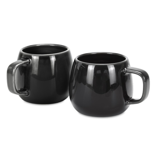 Keepsake Moda Coffee Mug – Set of 2 Charcoal