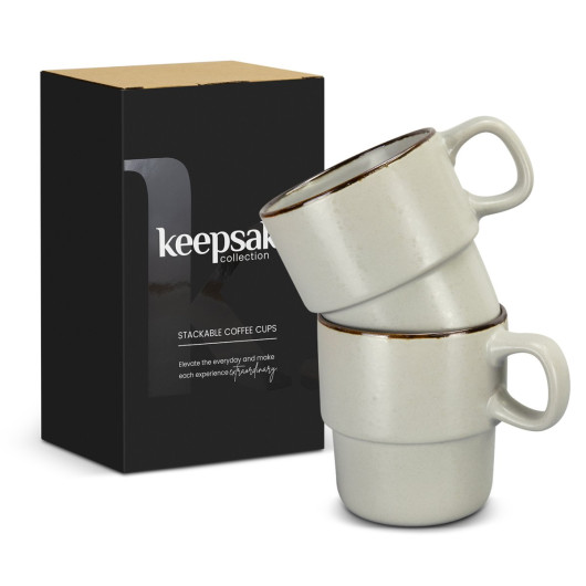 Keepsake Stackable Coffee Cup - Set of 2 Packaging