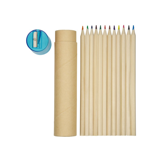 Colouroo Long Pencils in Tube - Blue Contents