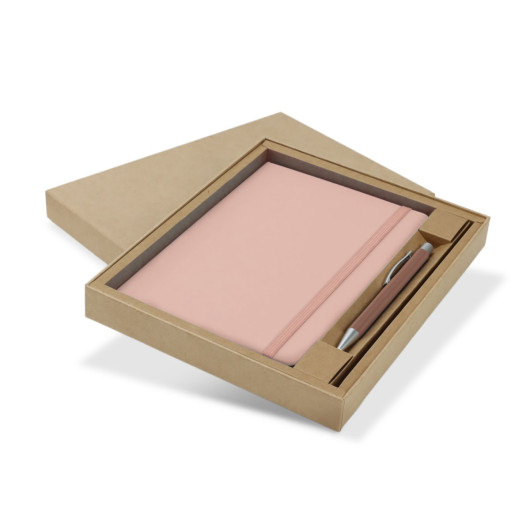 Omega Fashion Notebook and Pen Gift Set Peach