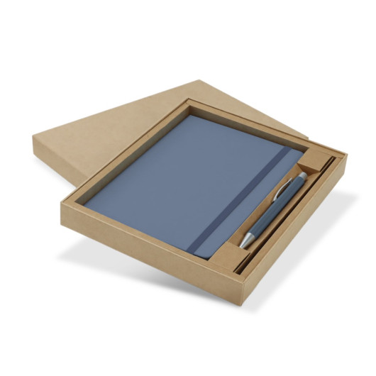 Omega Fashion Notebook and Pen Gift Set Slate Blue