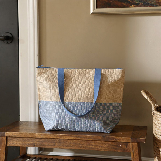 Paper Straw Large Zipped Tote - 21L SKU - Alternate