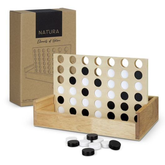 NATURA Quattro Wooden Four-in-a-Row Game Main