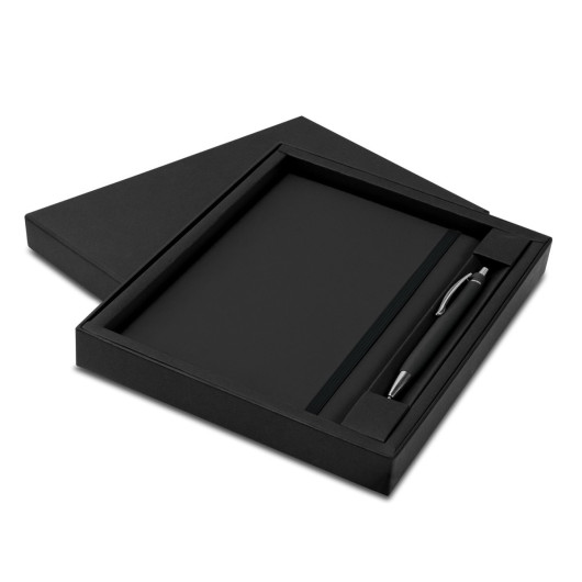 Omega Notebook and Pen Gift Set Black