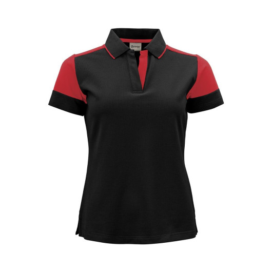 Women's Printer Prime Polo - Black,Red