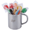 Assorted Lollipops in Stainless Steel Mugs