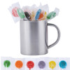 Assorted Lollipops in Stainless Steel Mugs