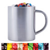 Assorted Mini Jelly Beans in Stainless Steel Mugs